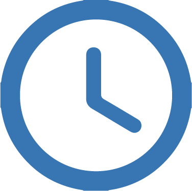 Icono reloj azul