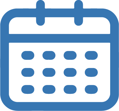 Icono calendario azul